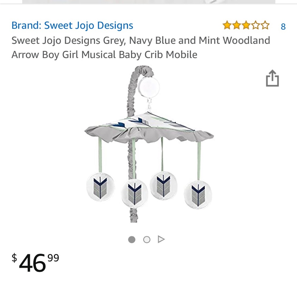 Woodland Arrows Baby Crib Mobile